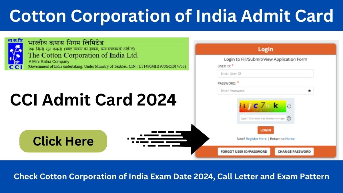 CCI Admit Card 2024 - Check Cotton Corporation of India Exam Date 2024, Call Letter and Exam Pattern