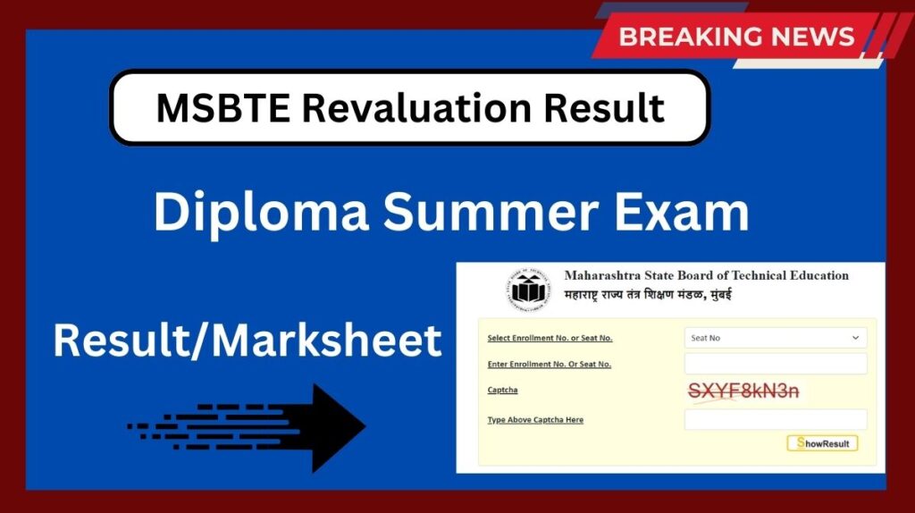 MSBTE Revaluation Result 2024 OUT on msbte.org.in; Download MSBTE Diploma Scrutiny and Rechecking Marksheet