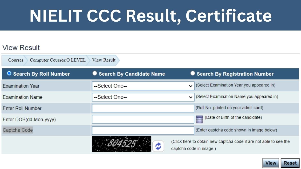 nielit.gov.in ccc result 2024: Download CCC August Exam Result, Certificate